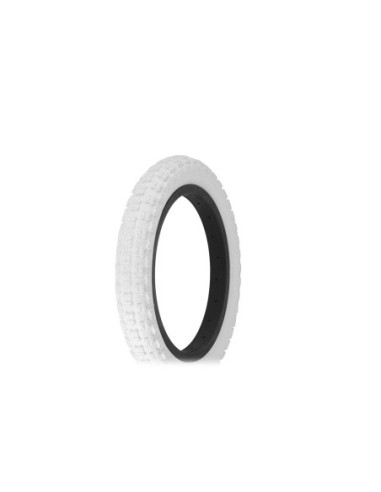 Tire 14 x 2.125 White/White Side Wall HF-143G.